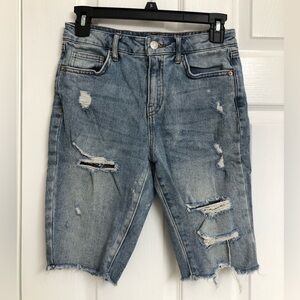 wild fable Light Blue Jean Shorts- Distressed Wash